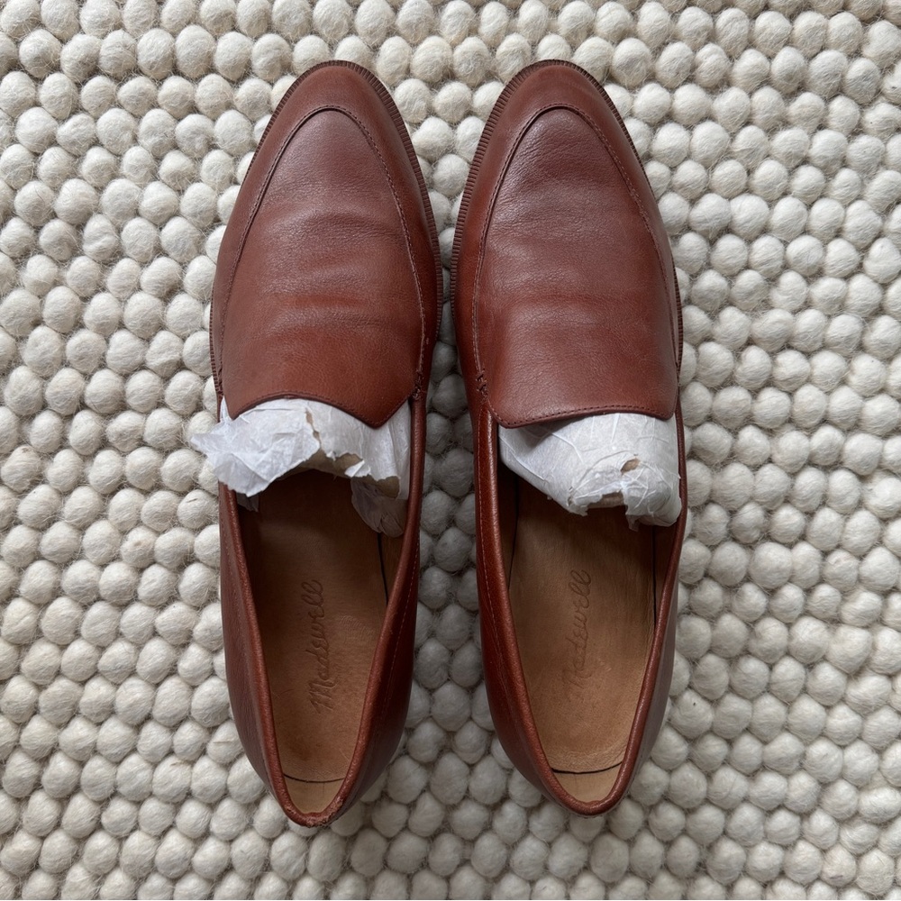 Madewell brown leather loafers